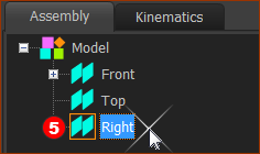 Select a Plane in the graphic-area