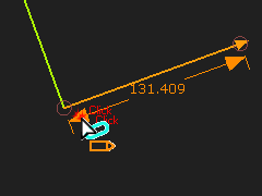 Double-click Dimension arrowhead