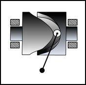 Rotary Barrel Rib Cam, Oscillating Cam Follower Output, Form or Body Closed