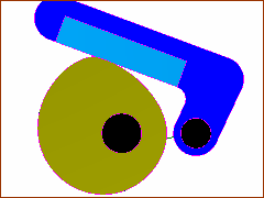 Cam with Oscillating Flat-faced Cam-Follower