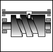 Rotary Barrel Rib Cam, Oscillating or Swinging Arm Cam Follower Output, Form or Body Closed
