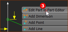 Right-click in graphic-area