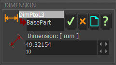 Dimension dialog