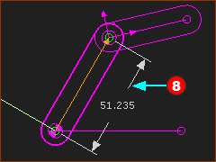 Dimension to Line for Gear-Centers