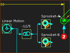 Function-Blocks to rotate the Left and Right Pulleys at the correct speed.