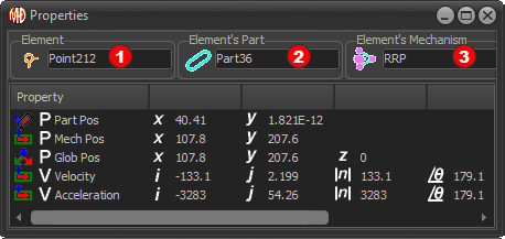 Element-Properties dialog-box : Point