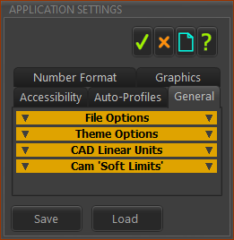 Application-Settings dialog
