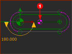 A Rocker with Center-of-Mass Symbol(1) with Forces Display ON