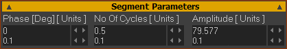 Sinuoid Motion-Law - Segment-Parameters: X-axis motion