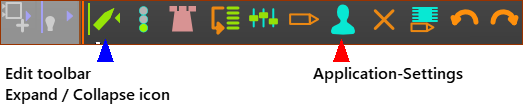Edit toolbar > Application-Settings