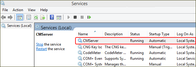CMServer-Windows-Service Management-Console