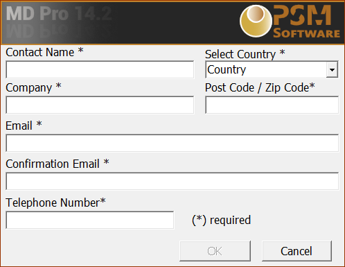 Register your details if this is the first time you have installed MechDesigner.