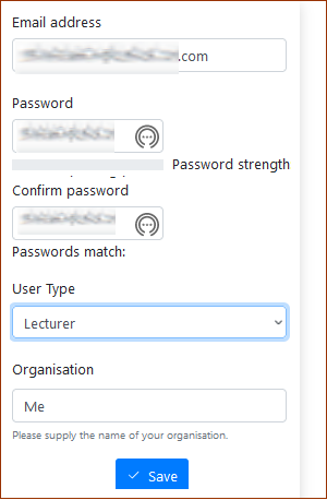 Confirm your details.