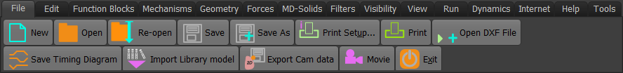 MD17 - File menu