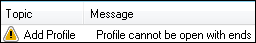 Message in Feedback Area for 'Invalid Sketch-Loop'