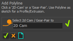 2D-Cam element in the Selection-Box