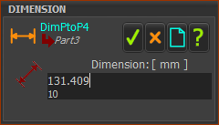 Dimension dialog-box