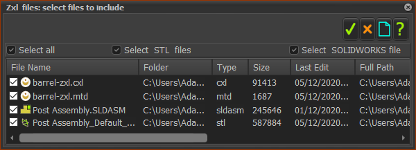 Save as ZXL file-type - to include SOLIDWORKS documents