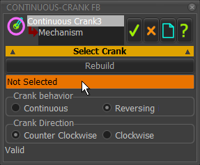 Continuous-Crank dialog- enabled