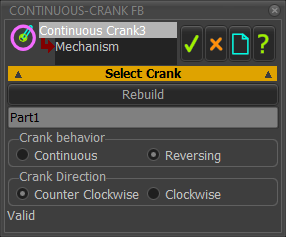 Continous-Crank dialog