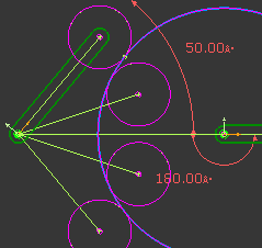 4 Possible Contact Solutions between Circular-Profile and a simple Irregular-Profile