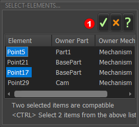Select-Elements dialog