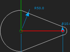 Increased Radius of a quasi Arc.