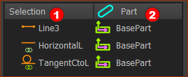 Constraints in the Selection-Window with SHIFT+CLICK