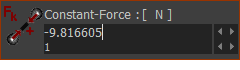 -9.8066N  Negative Force pusshes Point apart