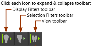 General toolbars below graphic-area