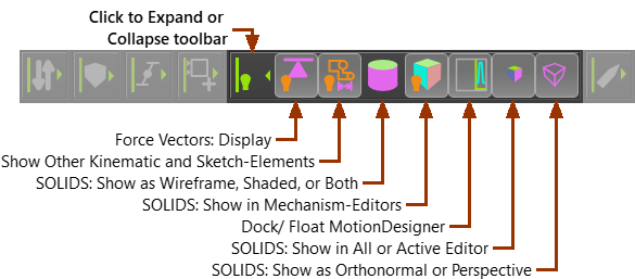 Visibility toolbar